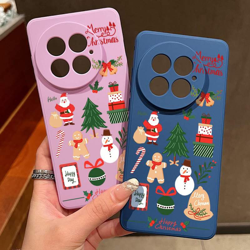 Phone Cases Oneplus - Merry Christmas Pattern Silicone Phone Case