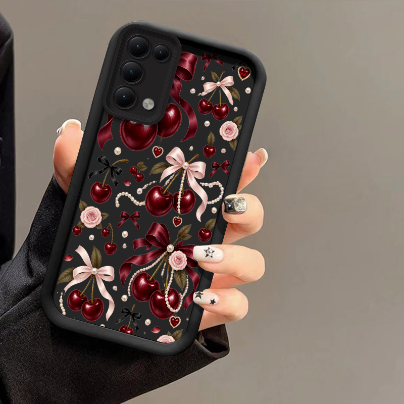 Phone Cases Oneplus - Cartoon Cherry Bow Pattern Phone Case