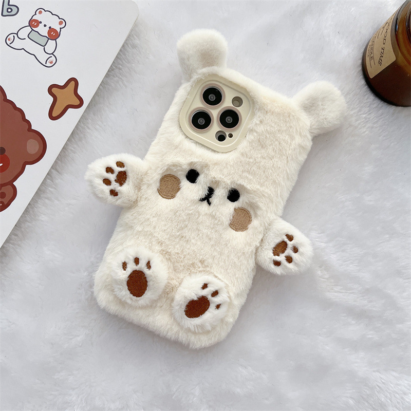 Korean 3D Cartoon Bear Fluffy  - огляд і ціна Phone Cases Iphone 17