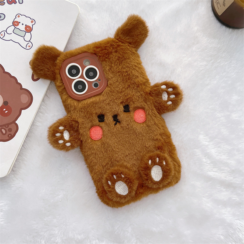 Korean 3D Cartoon Bear Fluffy  - огляд і ціна Phone Cases Iphone 17