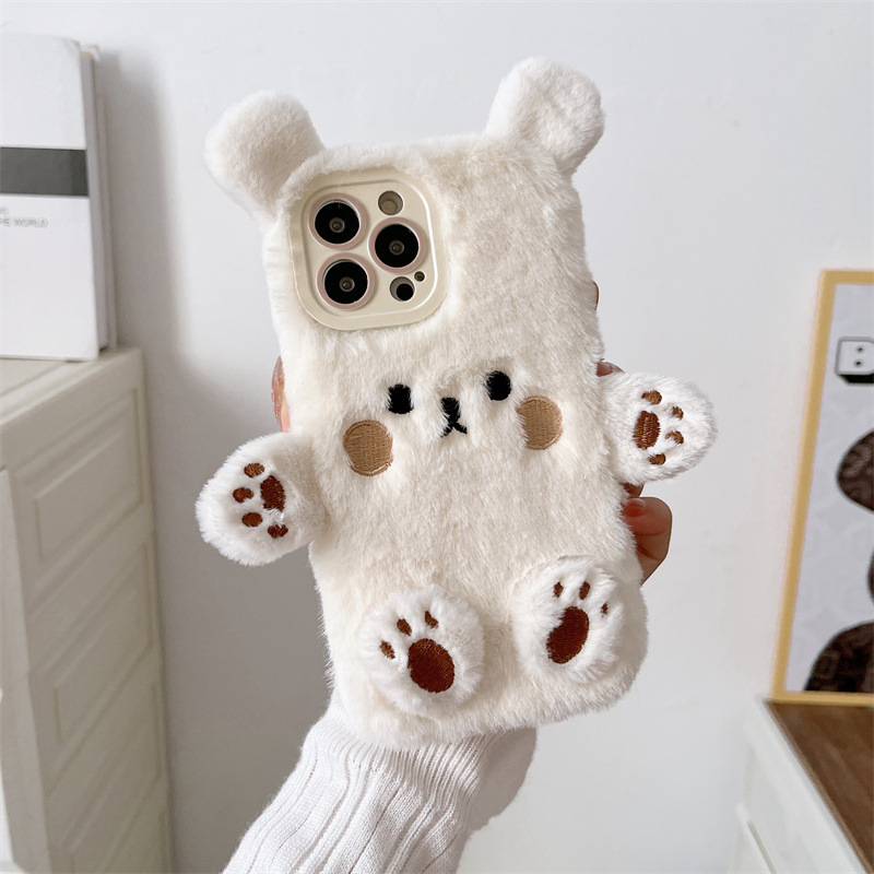 Korean 3D Cartoon Bear Fluffy  - огляд і ціна Phone Cases Iphone 17
