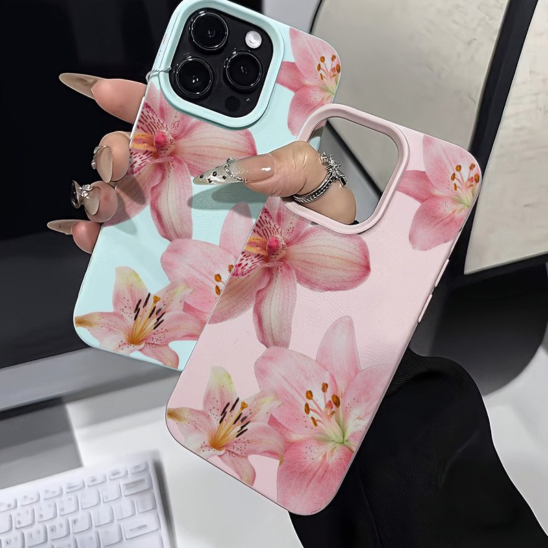 Pink Lily Lychee Texture Phone - огляд і ціна Phone Cases Samsung S23