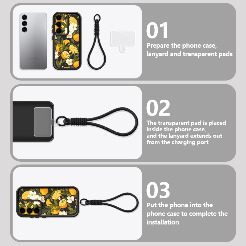 Flower Pattern Lanyard Phone C - огляд і ціна Phone Cases Galaxy A17