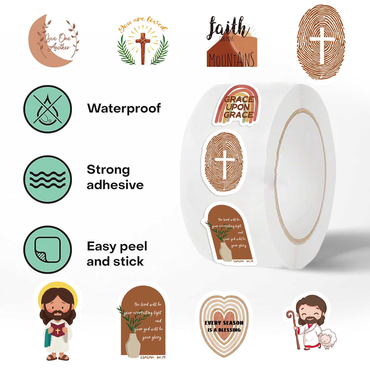 500PCS  Christian Jesus Roll D - огляд і ціна Phone Cases Jesus